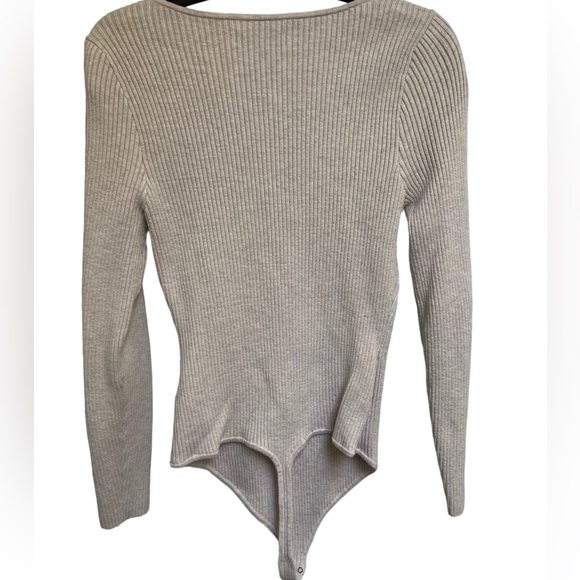 Abercrombie beige/taupe long sleeve ribbed body suit - Picture 4 of 4